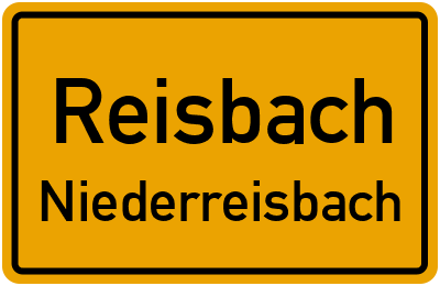 Ortsschild Reisbach Niederreisbach