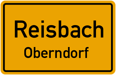 Ortsschild Reisbach Oberndorf