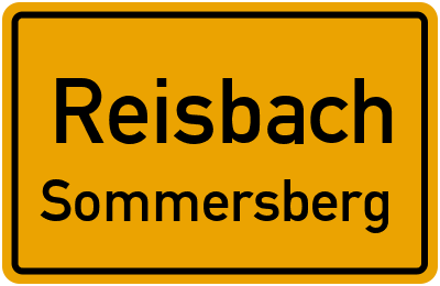 Ortsschild Reisbach Sommersberg