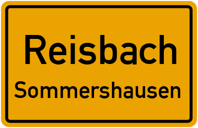 Ortsschild Reisbach Sommershausen