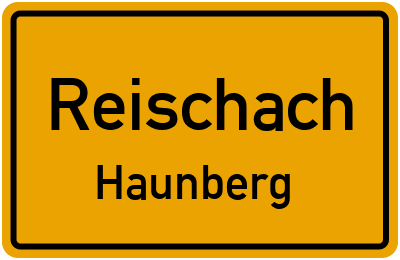 Ortsschild Reischach Haunberg