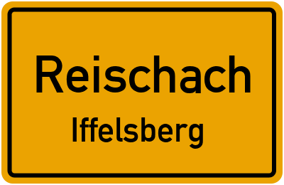 Ortsschild Reischach Iffelsberg