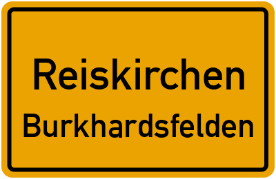 Ortsschild Reiskirchen Burkhardsfelden