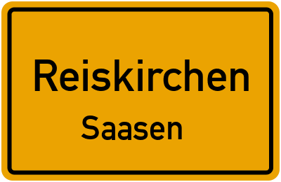 Ortsschild Reiskirchen Saasen