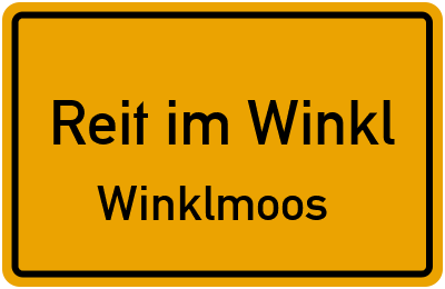 Ortsschild Reit im Winkl Winklmoos
