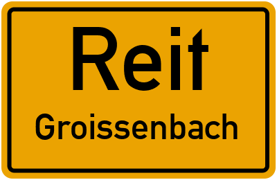 Straßenverzeichnis Reit Groissenbach