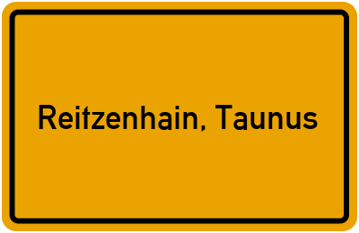 Ortsschild von Gemeinde Reitzenhain, Taunus in Rheinland-Pfalz