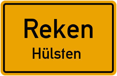 Straßenverzeichnis Reken Hülsten