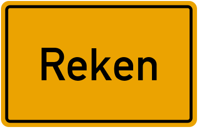 Ortsschild von Gemeinde Reken in Nordrhein-Westfalen