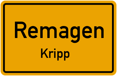 Ortsschild Remagen Kripp