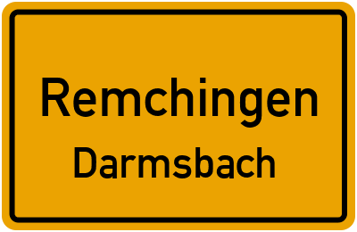 Ortsschild Remchingen Darmsbach