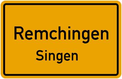 Ortsschild Remchingen Singen