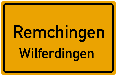 Ortsschild Remchingen Wilferdingen