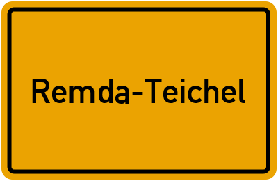 Ortsschild von Stadt Remda-Teichel in Thüringen