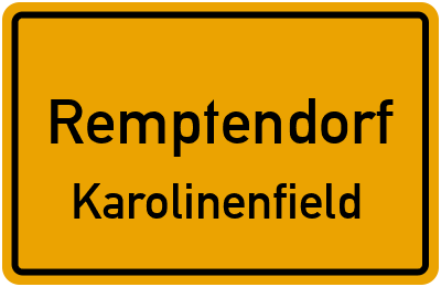 Straßenverzeichnis Remptendorf Karolinenfield