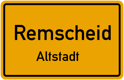 Straßenverzeichnis Remscheid Altstadt