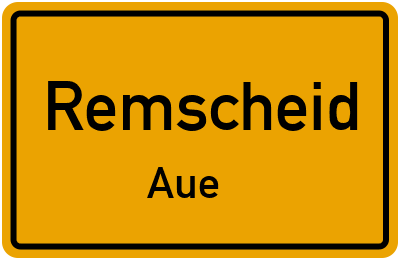 Straßenverzeichnis Remscheid Aue
