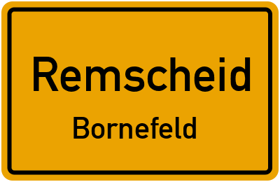 Straßenverzeichnis Remscheid Bornefeld