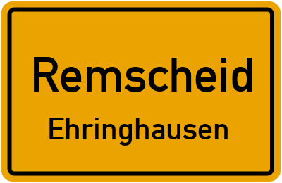 Straßenverzeichnis Remscheid Ehringhausen