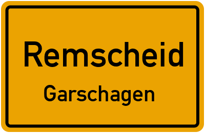 Straßenverzeichnis Remscheid Garschagen