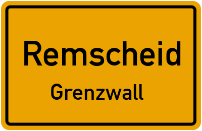 Straßenverzeichnis Remscheid Grenzwall