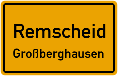 Straßenverzeichnis Remscheid Großberghausen