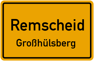 Straßenverzeichnis Remscheid Großhülsberg