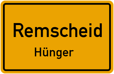 Straßenverzeichnis Remscheid Hünger
