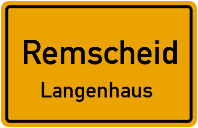 Straßenverzeichnis Remscheid Langenhaus