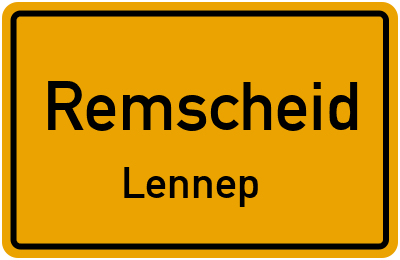 Straßenverzeichnis Remscheid Lennep
