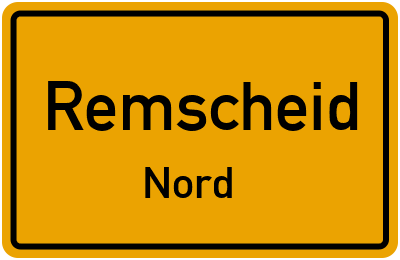 Ortsschild Remscheid Nord