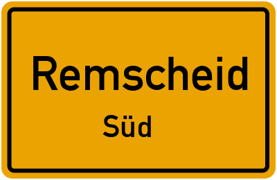 Ortsschild Remscheid Süd