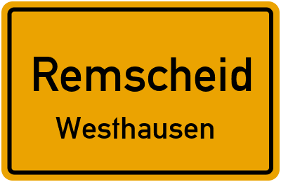 Straßenverzeichnis Remscheid Westhausen