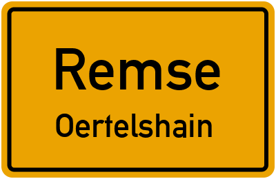 Ortsschild Remse Oertelshain
