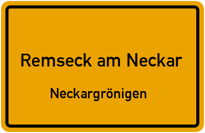 Straßenverzeichnis Remseck am Neckar Neckargrönigen