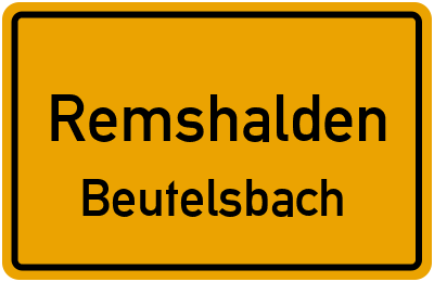 Ortsschild Remshalden Beutelsbach