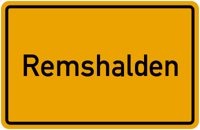 Ortsschild von Gemeinde Remshalden in Baden-Württemberg