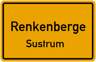 Ortsschild Renkenberge Sustrum