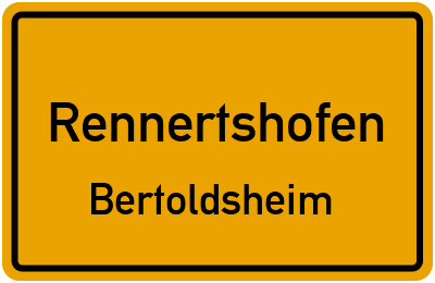 Ortsschild Rennertshofen Bertoldsheim