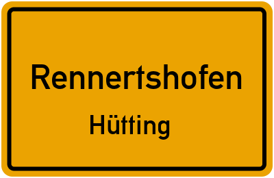 Straßenverzeichnis Rennertshofen Hütting