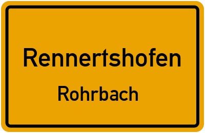Ortsschild Rennertshofen Rohrbach