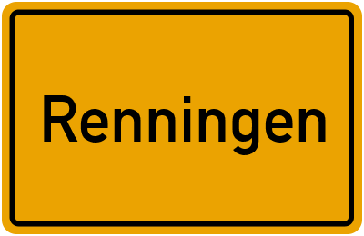 Ortsschild von Stadt Renningen in Baden-Württemberg