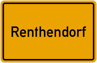 Ortsschild von Gemeinde Renthendorf in Thüringen