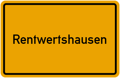 Ortsschild von Rentwertshausen in Thüringen