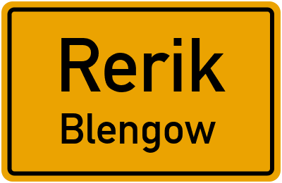 Straßenverzeichnis Rerik Blengow