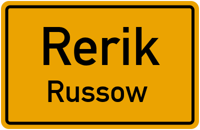 Straßenverzeichnis Rerik Russow