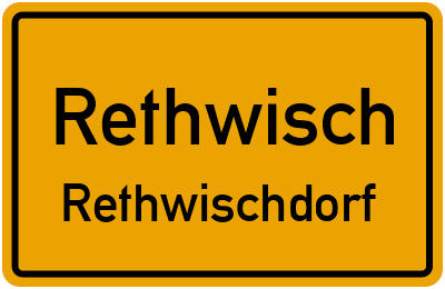Straßenverzeichnis Rethwisch Rethwischdorf
