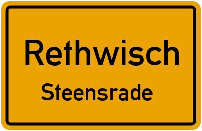 Straßenverzeichnis Rethwisch Steensrade