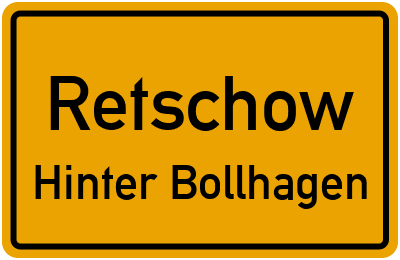 Straßenverzeichnis Retschow Hinter Bollhagen