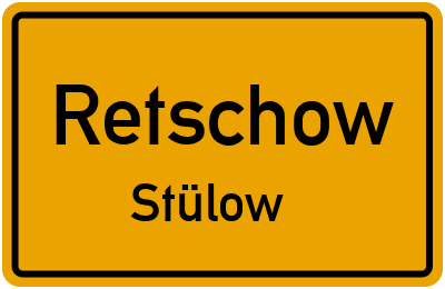 Straßenverzeichnis Retschow Stülow